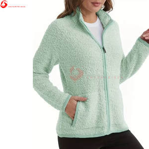 Chaqueta de Forro Polar Ecológica de Lana 100% Tejida con Logotipo Personalizado para Mujer, Ropa de Invierno, Más Vendida - Product Image 5