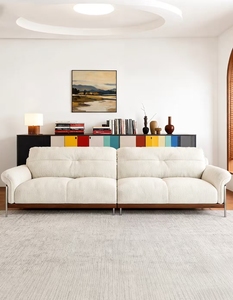 Premium Larch <b>Wood</b> <b>Frame</b> <b>Sofa</b> Modern European Style Living Room Couch with 40D High Resilience Foam and Down Filling - Product Image 3