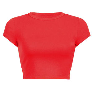 Casual Wear fitness Slim Fit Round Neck Cropped <b>T</b>-<b>Shirt</b> Custom Logo <b>Sport</b> Baby Tee Blank Crop Top <b>T</b> for <b>Shirt</b> <b>Women</b> - Product Image 3