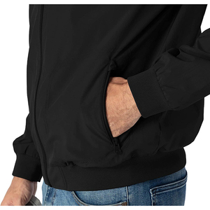 Chaqueta cortavientos de invierno de estilo callejero personalizado para hombre al por mayor, chaqueta bomber de nailon liso de talla grande con cuello levantado - Product Image 5