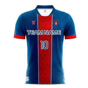 Nuevo Diseño Personalizado de Camiseta de Fútbol de Alta Calidad, 100% Poliéster, Transpirable y Ligera - Product Image 1