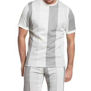 Ensemble deux pièces personnalisé pour homme, respirant, décontracté, style urbain, motif uni, t-shirt en molleton et short 100 % coton de haute qualité - Product Image 4