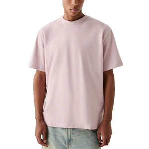 เสื้อยืดฮิปฮอปสะพายไหล่แฟชั่นผ้าโพลีเอสเตอร์/ ผ้าฝ้ายระบายอากาศพิมพ์ลายสีพื้นพิมพ์โลโก้ได้ตามต้องการ - Product Image 1