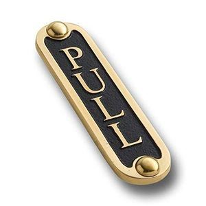 Plaque de porte classique en laiton faite à la main, gravée avec un nom, signalétique décorative pour entrée de bureau - Product Image 2