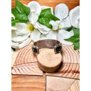 Old Pawn Gilbert Nelson Multi-Stone and Sterling <b>Silver</b> <b>Cuff</b> <b>Bracelet</b> Cultural Collectible Jewelry - Product Image 4
