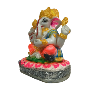Estatua de Ganesh Ji de Poliresina, Modelo Hecho a Mano, Pintado a Mano, Decoración Religiosa Tradicional, Pooja, Boda, Hogar, Estilo Indio Inteligente - Product Image 4