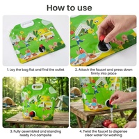 Sac à eau en plastique personnalisé de 5 L, sans fuite, avec bec verseur, qualité alimentaire, pliable, pochette autoportante, sac à boisson portable pour l'extérieur