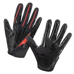 ถุงมือฟุตบอลอเมริกันสำหรับผู้ชาย ดีไซน์ทันสมัย ปี 2026 ออกแบบเองได้  จับถนัดมือ ทนทาน ยึดเกาะดี  แบบเต็มนิ้ว ปรับขนาดข้อมือได้ - Product Image 1