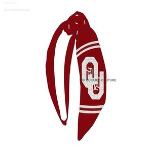 Bandeau large noué à la main perlé Gameday Design pour femmes et filles bandes de cheveux de fête de Football d'équipe de sport - Product Image 2