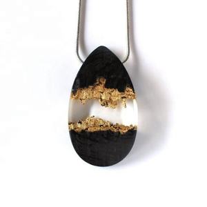 Classical Wood Resin <b>Pendant</b> Personalized Jewelry Handmade <b>Necklace</b> Best Gift for Anniversary for Your Love's - Product Image 3