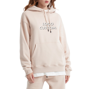 Pantalones de chándal de tejido de punto personalizables, conjunto con capucha, diseño de hombros caídos de gran tamaño, técnica informal lavada de invierno para pedidos a granel - Product Image 2