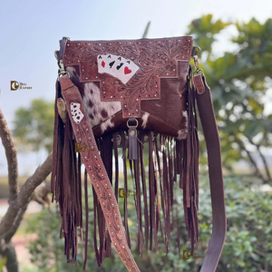 Sac fourre-tout en cuir de vachette élégant pour femmes de créateur sculpté à la main avec fermeture à glissière Offre Spéciale à main multi-usage - Product Image 1
