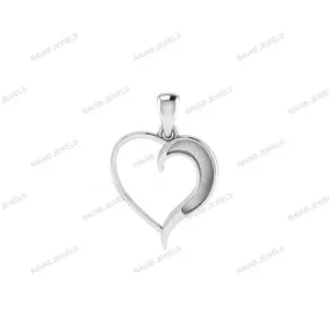 Custom Heart Sterling Silver Mounting Manufacturer Silver Round 6mm 925 Pendant Bezel Wedding Beautiful Gift For Women