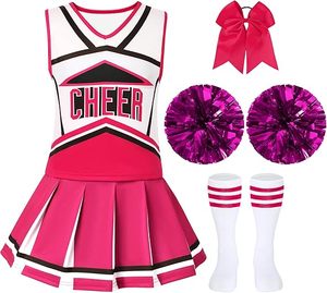 Conjunto de Uniforme de Animadoras para Mujeres y Niñas, Jersey y Pantalones Cortos de Animadoras de Secado Rápido con Estampado Personalizado, Vestido de Animadoras para Equipo - Product Image 5