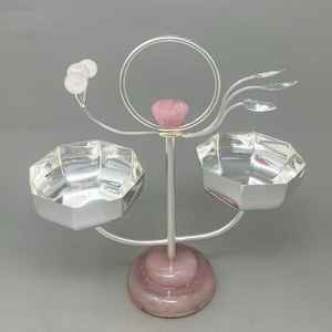 ชามใส่ถั่ว2ใบชุบเงินสำหรับบ้านโรงแรมและร้านอาหารผลไม้ชามเสิร์ฟอาหารสีเงินทรงกำหนดเองได้ - Product Image 4