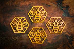 Juego de posavasos de madera rústica resistente al calor, almohadillas para bebidas de estilo minimalista elegante, perfecto para protección de piedra o cristalería - Product Image 5