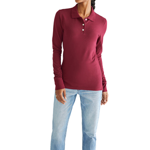 Custom Embroidery <b>Womens</b> <b>Polo</b> <b>Shirt</b> Moisture Wicking Athletic Golf Top High Quality Long Sleeve <b>Polo</b> <b>Shirts</b> - Product Image 4