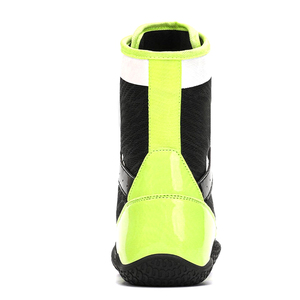 Botas de Boxeo Duraderas y Ligeras con Cuello Acolchado, Suela Flexible, Cierre de Cordones, Cuero/Cuero Sintético, Transpirables y Antideslizantes - Product Image 3