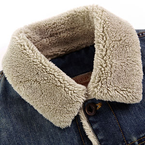 DENIM Custom Men Rhinestone recortado Jeans Chaqueta de mezclilla con diamantes de imitación - Product Image 3