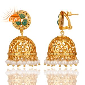 Pendientes de plata de ley 18k con múltiples piedras naturales, joyería fina - Product Image 2