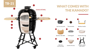 <span class=keywords><strong>Barbecue</strong></span> Kamado en céramique SEB KAMADO 21 pouces noir, <span class=keywords><strong>barbecue</strong></span> au charbon de bois <span class=keywords><strong>pour</strong></span> l'extérieur, <span class=keywords><strong>pour</strong></span> le jardin - Product Image 3