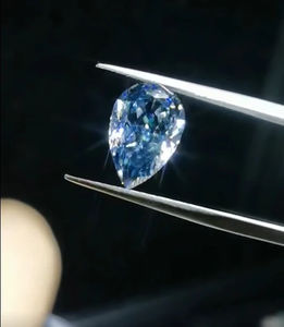 High Quality Pear Cut Diamond Stone for Jewelry Making Blue <b>Moissanite</b> <b>Loose</b> Gemstone VVS1 Certificate - Product Image 2