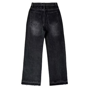 Custom Back Buckle Straight Loose <b>Relaxed</b> <b>Fit</b> Vintage Bell Bottom Raw Salvage Original Japanese Selvedge Denim <b>Jean</b> Pant For <b>Men</b> - Product Image 2