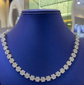 <b>Iced</b> <b>Out</b> VVS Moissanite Diamond Sparkling High Shine Drip Style 925 Sterling Silver Wedding Wear <b>Chain</b> - Product Image 1