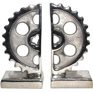 Decorative Gear Bookend Metal Product World Globe Creative Design Shape Shiny Table Centerpiece Wholesale Luxury <b>Vintage</b> Item - Product Image 1