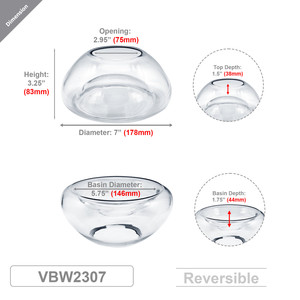 VBW2307 - Florero Esférico Reversible Ethereal Orbit - 7 pulgadas - Product Image 3