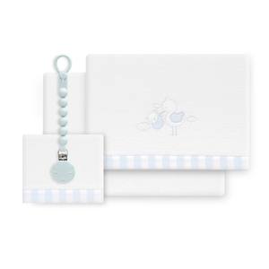 Juego de ropa de cama de 3 piezas en forro polar coral con soporte para chupete, modelo Cigea Oso, técnica tejida, patrón de personajes, tela de forro polar. - Product Image 1