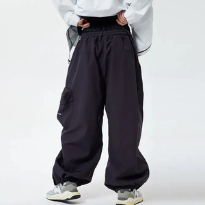 Pantalon de ski thermique imperméable, coupe-vent, respirant, écologique, taille haute, boutonné, grande taille, pour homme et femme, sports d'hiver, neige - Product Image 1