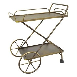 Esclavos de vidrio con acabado plateado de diseño Vintage, carrito para servir alimentos de 2 niveles, accesorios de decoración de Hotel de lujo superventas - Product Image 3