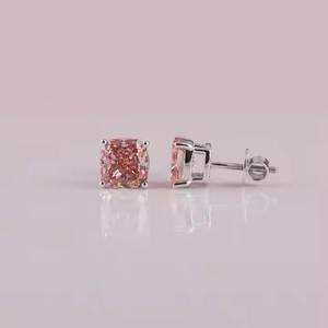 Recién llegado, joyería fina, pendientes de compromiso de boda para mujer, pendientes de diamantes de laboratorio de exportación a precio asequible - Product Image 3