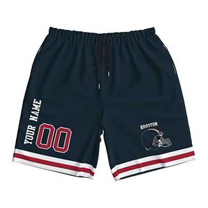 Short de basket-ball personnalisé pour hommes High Street à séchage rapide personnalisé avec nom et numéro motif solide 100% polyester brodé - Product Image 5