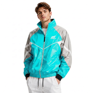 <b>Men's</b> Track <b>Jackets</b> Lightweight Full Zip Color Block Windbreaker Casual Outdoor Custom Logo Bulk Wholesale Supply <b>Men's</b> <b>Jackets</b> - Product Image 4