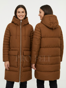 Abrigo Acolchado Largo de Invierno para Mujer, Chaqueta con Capucha Hecha a Medida, Ropa de Abrigo Acolchada Cálida - Product Image 2