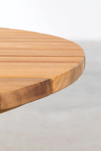 Table basse d'extérieur moderne et luxueuse en bois de teck massif Mobilier rond naturel durable pour hôtels et villas - Product Image 5