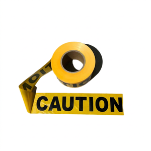 Ruban de signalisation PE imprimé sur mesure, non adhésif, barrière de sécurité pour la construction, vente en gros - Product Image 1