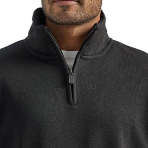 Sudadera Personalizada para Hombre con Cierre de Cremallera de un Cuarto, Felpa de Algodón, Logotipo Bordado, Mezcla de Algodón, Top con Media Cremallera - Product Image 3