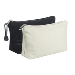 Hot Selling White Canvas Fashion Zipper Travel <b>Case</b> Soft Handle <b>Medium</b> Capacity Cosmetic Bag Makeup - Product Image 3