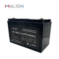 بطارية ليثيوم فوسفات الحديد Mylion بسعة 1280 واط/ساعة، وزن 11.06 كجم، أبعاد 323*167*210 ملم، 12 فولت 100 أمبير/ساعة للمشاريع الصناعية ومحطات التكامل