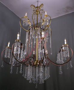 โคมไฟระย้าคริสตัลสไตล์จอร์เจีย,ไฟ LED ขนาดใหญ่12ดวงสำหรับตกแต่งบ้านร้านอาหารล็อบบี้โรงแรม - Product Image 2