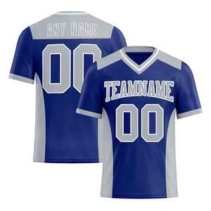 Maillot de football américain bleu marine à design dégradé personnalisé | Vêtements de sport imprimés résistants à la sueur pour les équipes en gros - Product Image 3