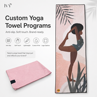Serviette de yoga en microfibre sur mesure, super absorbante, antidérapante, portable, pour Bikram Yoga, gym et exercices