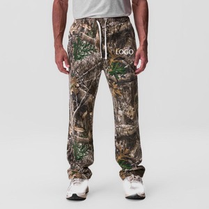 Sudadera con capucha de gran tamaño Fly con botón estampado por sublimación con logotipo personalizado Conjunto de pantalones de chándal de poliéster transpirable Chándal de camuflaje vintage de invierno - Product Image 3