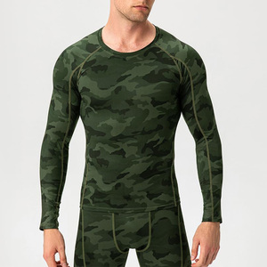 <b>Men's</b> Custom Logo Compression Eco-Friendly Workout <b>Base</b> <b>Layer</b> Four-Way Stretch High Elastic Breathable Long Sleeve Training - Product Image 4