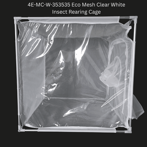 Cage d'élevage d'insectes en maille écologique transparente blanche 4E-MC-W-404090, matériau en tissu durable - Product Image 3