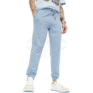 Pantalons de jogging décontractés pour hommes, légers, en toile, polyester/coton, coupe décontractée, coupe ample, tissu durable, ourlets élastiques - Product Image 1