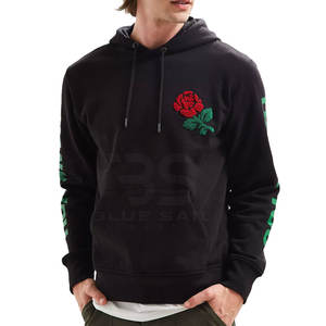 Streetwear 400 Gsm Cut And Coudre Broderie Patch À Capuche French Terry Conception Personnalisée 100% Coton À Capuche Hommes - Product Image 1